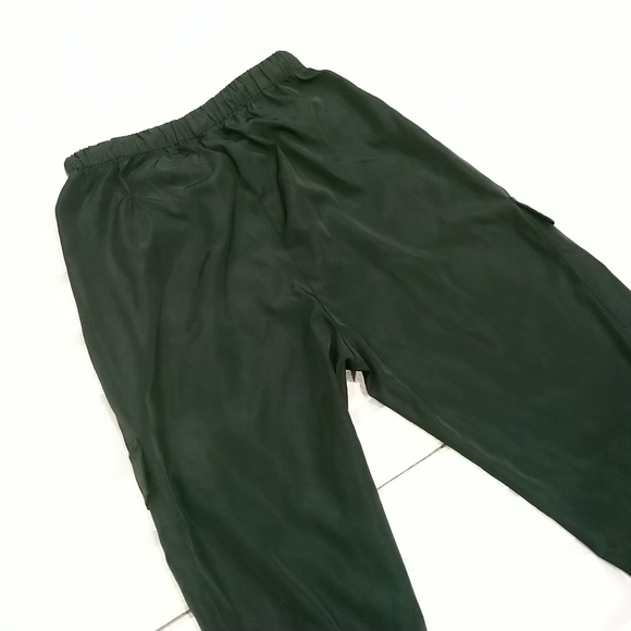 Black Nylon Track Pants, Joggers - Picture 3 of 4